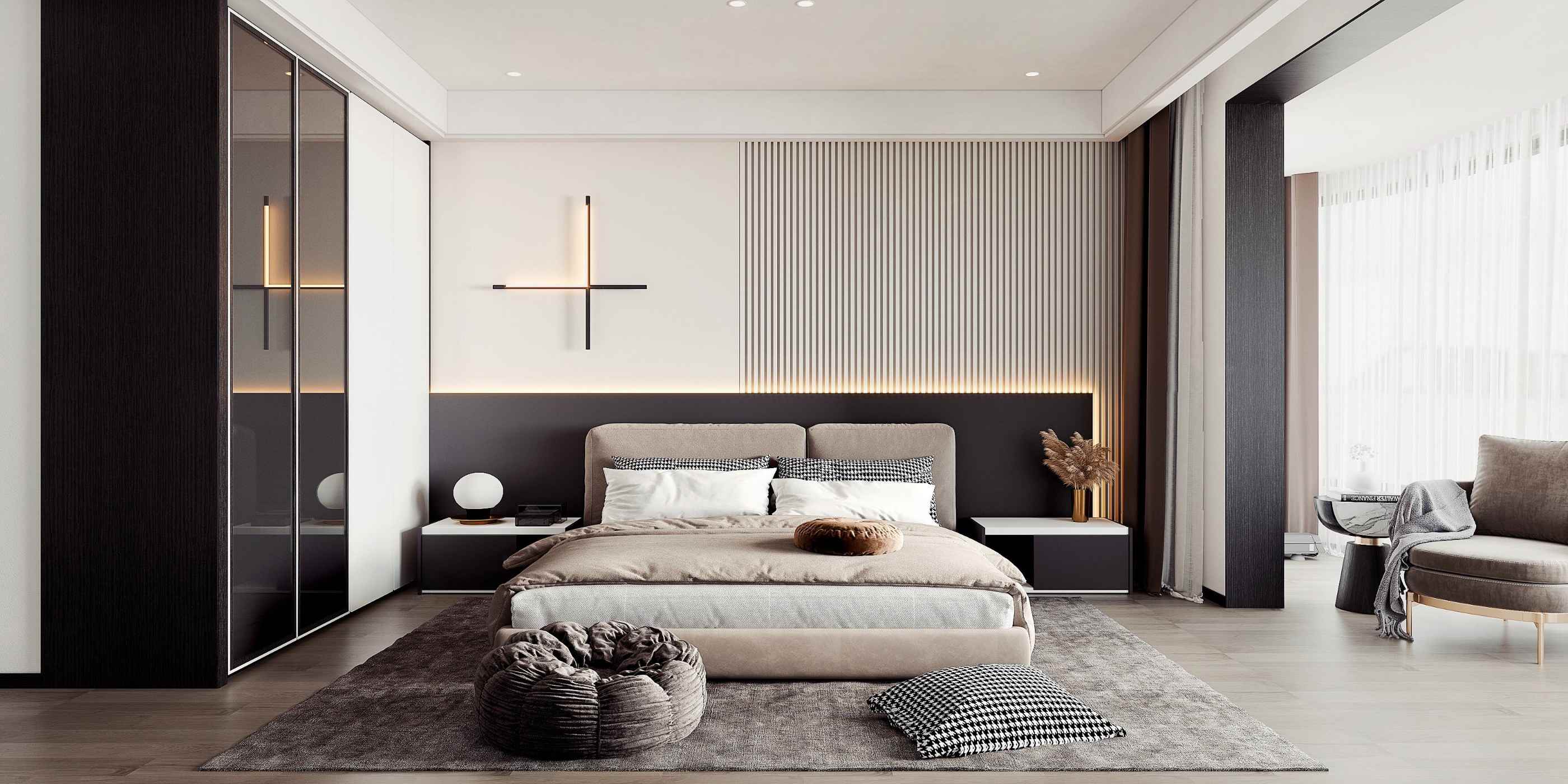 Schlafzimmer-Design-Wandpaneel