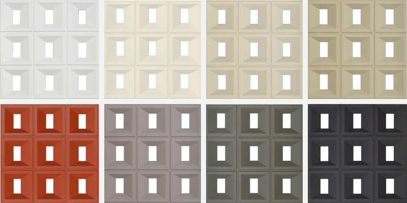PU-rechthoek-negen-grids-vorm-paneel-rijke kleuren